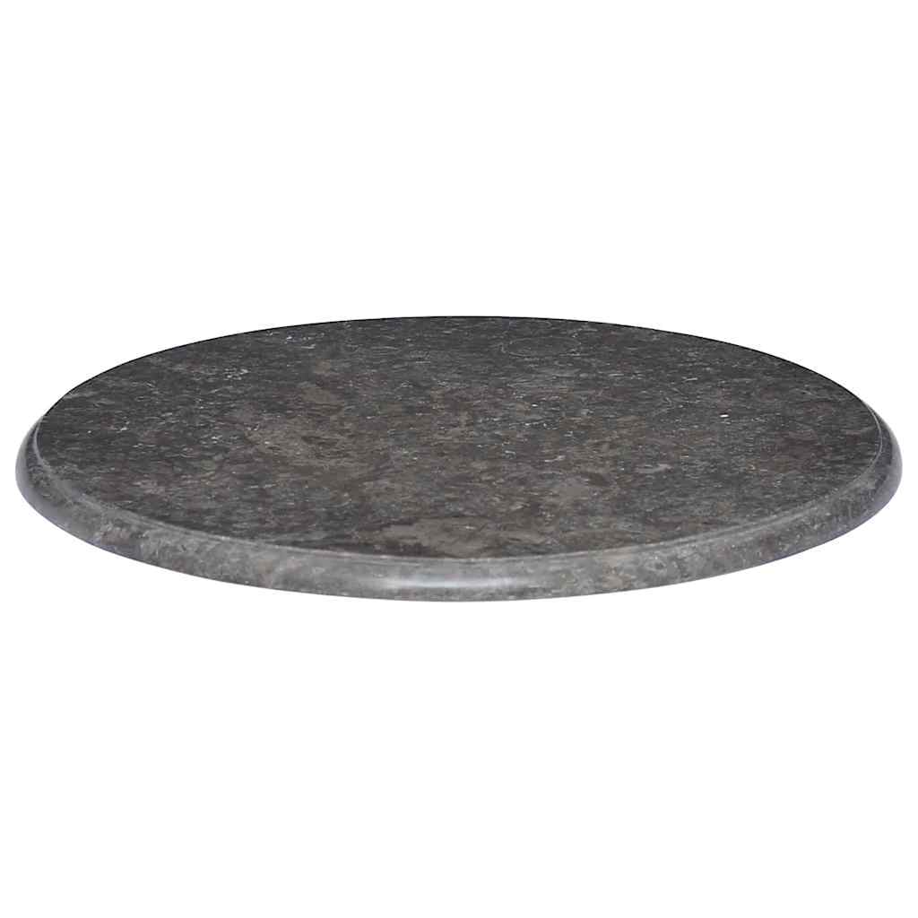 Table Top Black Ø60x2.5 cm Marble