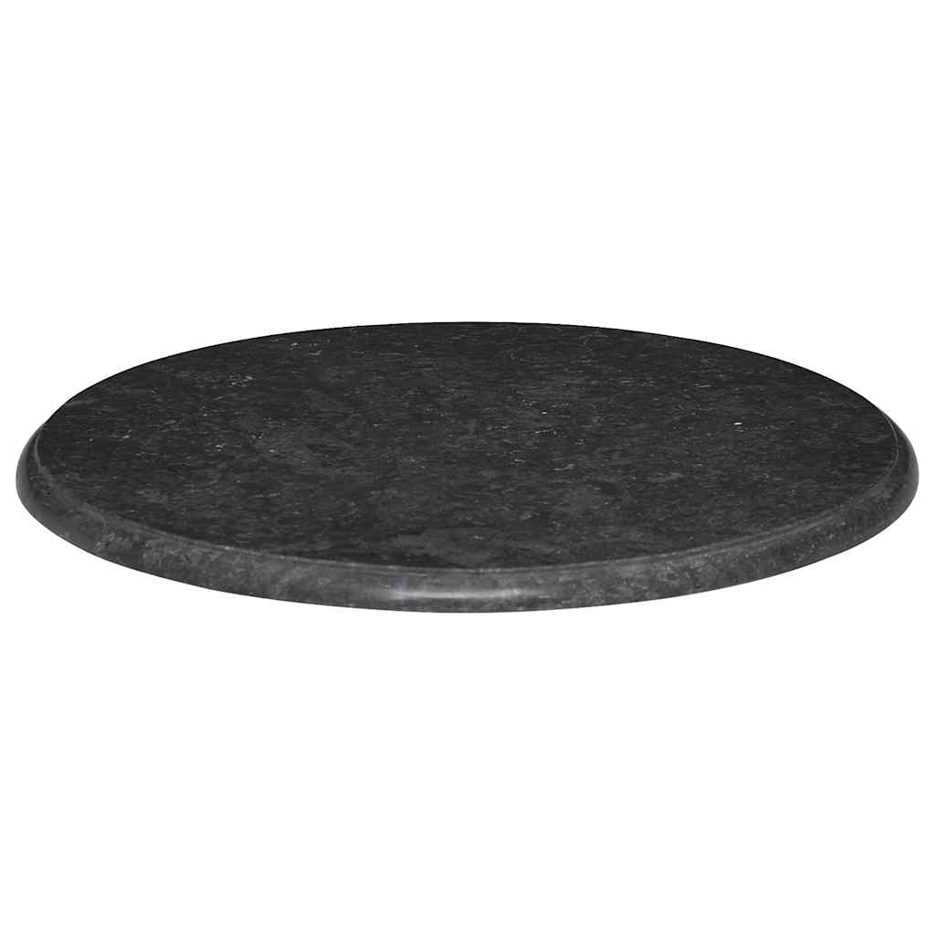 Table Top Black Ø60x2.5 cm Marble
