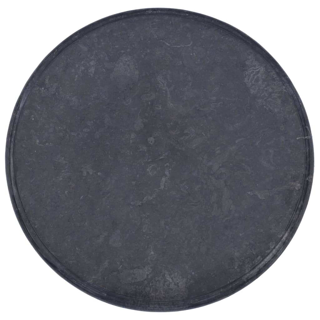 vidaXL Table Top Black Ø60x2.5 cm Marble