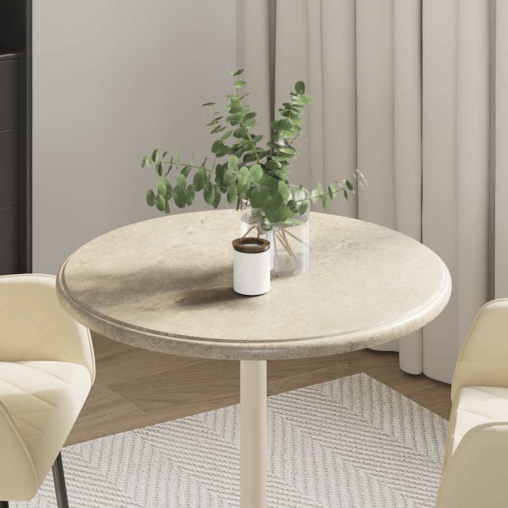 Table Top Grey Ø60x2.5 cm Marble