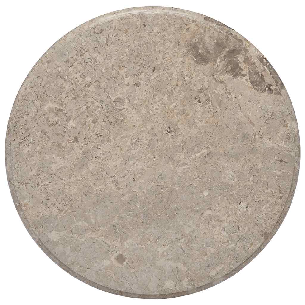 Table Top Grey Ø60x2.5 cm Marble