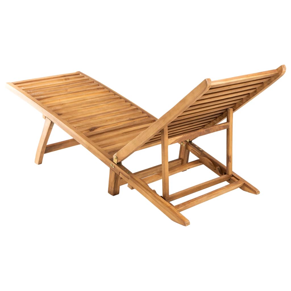 Sun Lounger | Teak | Teak Wood | Large |  Foldable  | Sun Lounger