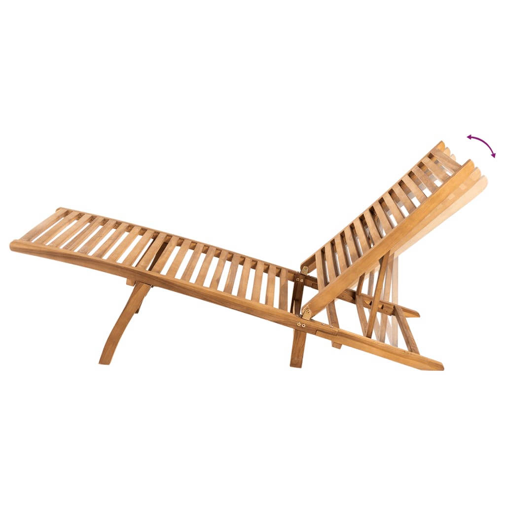 Sun Lounger | Teak | Teak Wood | Large |  Foldable  | Sun Lounger
