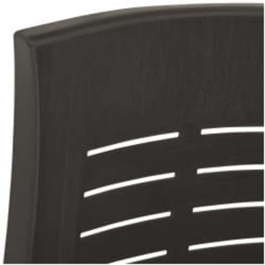 Garden Reclining Chairs 2 pcs Plastic Anthracite