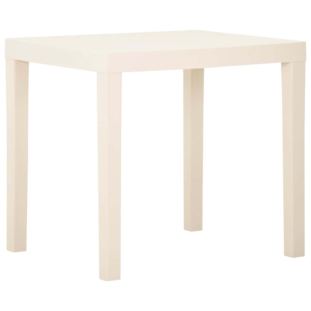 315842 vidaXL Garden Table White 79x65x72 cm Plastic