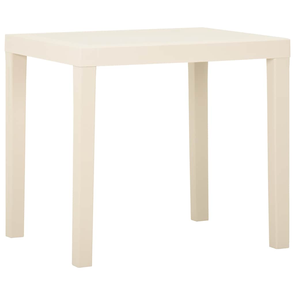 315844 vidaXL Garden Table White 79x65x72 cm Plastic