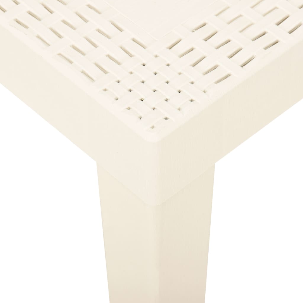 315844 vidaXL Garden Table White 79x65x72 cm Plastic
