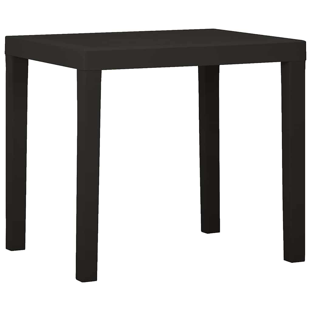 315845 vidaXL Garden Table Anthracite 79x65x72 cm Plastic
