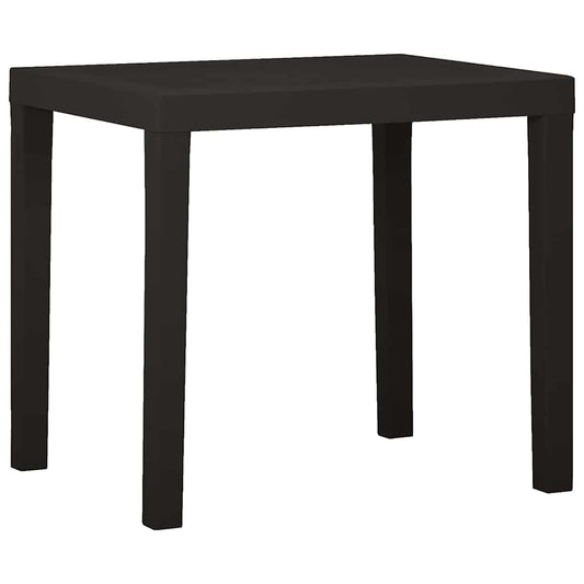 315845 vidaXL Garden Table Anthracite 79x65x72 cm Plastic