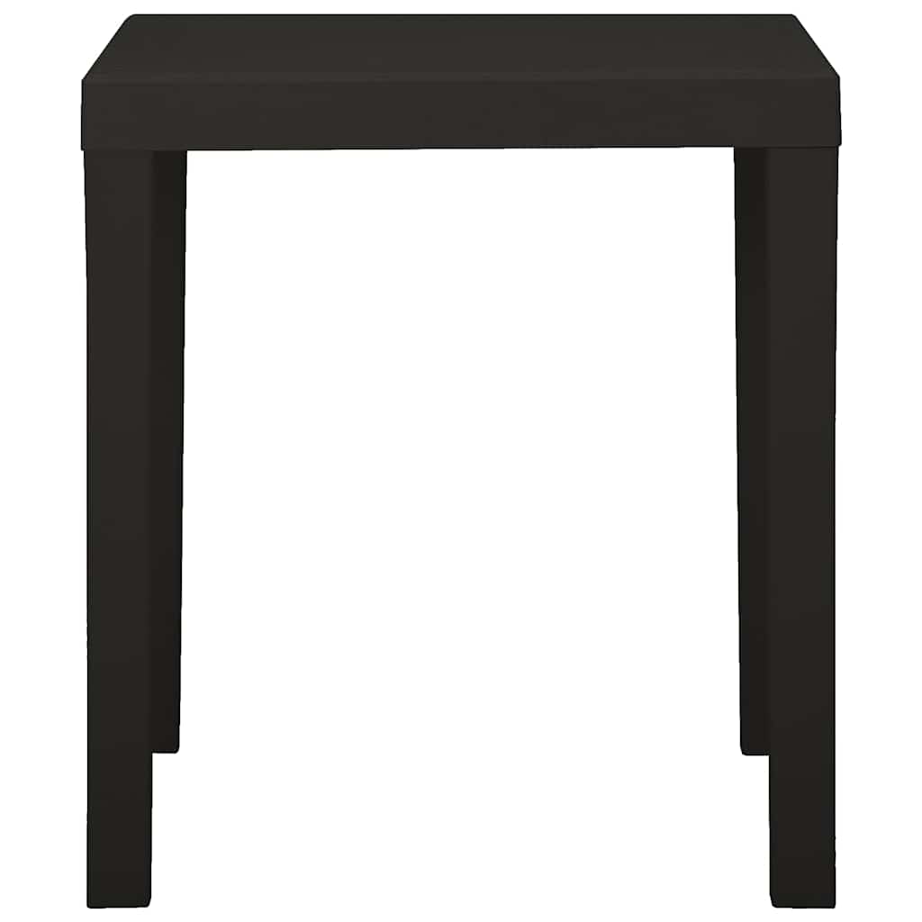 315845 vidaXL Garden Table Anthracite 79x65x72 cm Plastic
