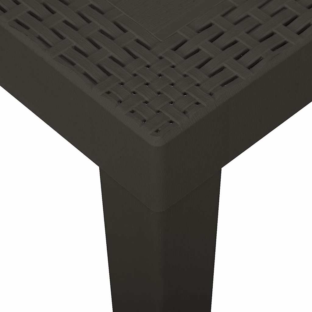 315845 vidaXL Garden Table Anthracite 79x65x72 cm Plastic