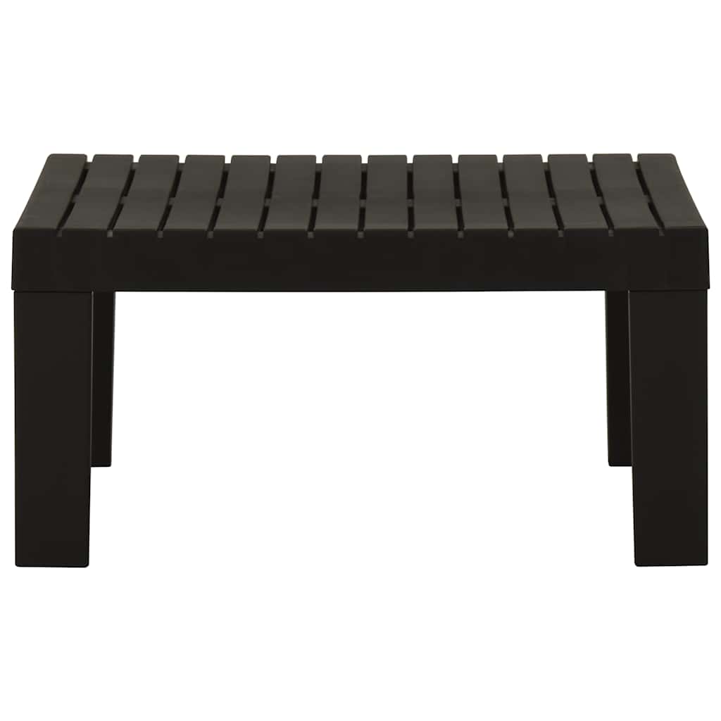 315851 vidaXL Garden Lounge Table Plastic Grey