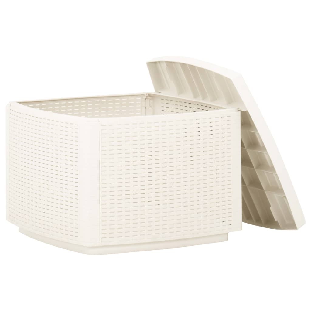 315856 vidaXL Garden Table White 53x53x40 cm Plastic