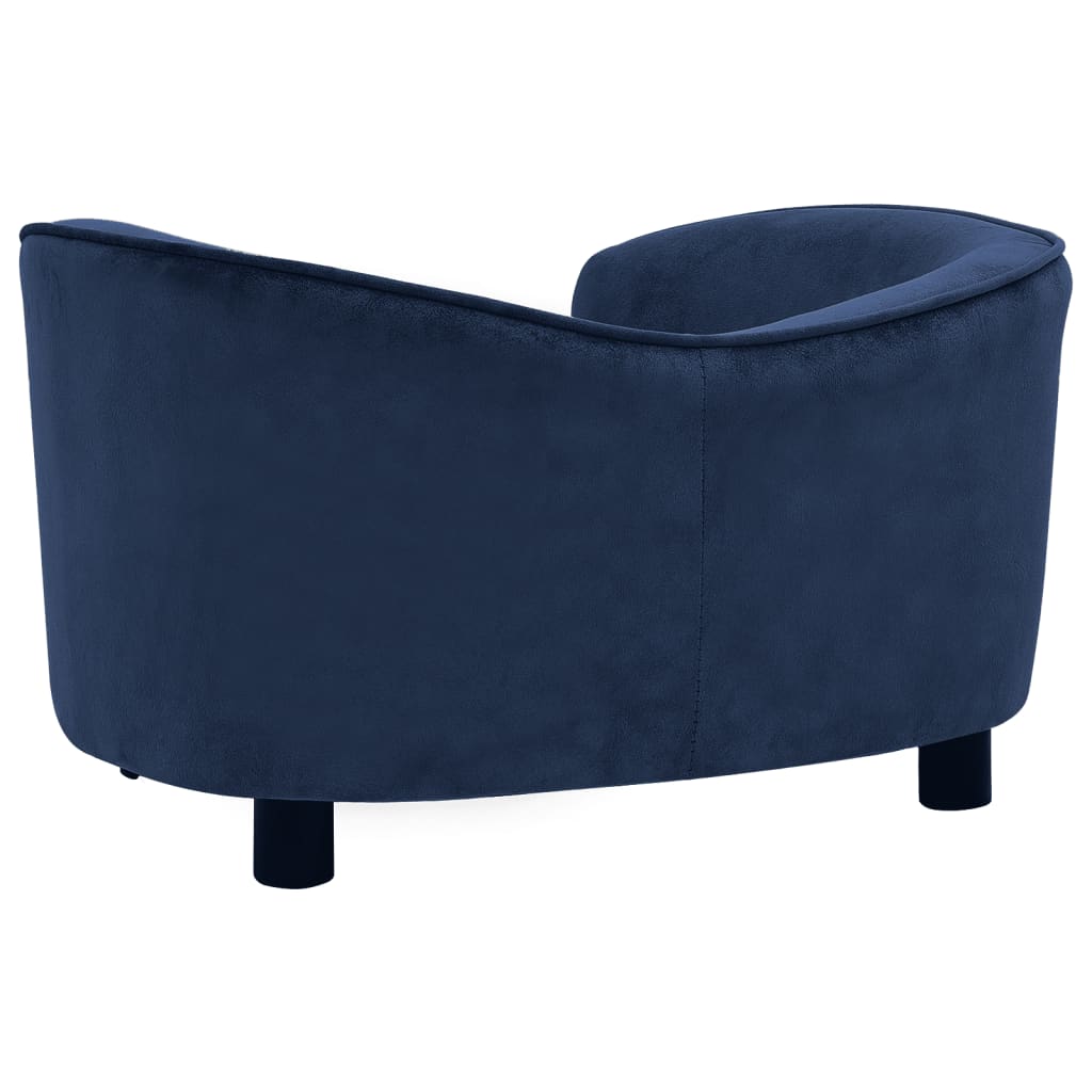 vidaXL Dog Sofa Blue 69x49x40 cm Plush