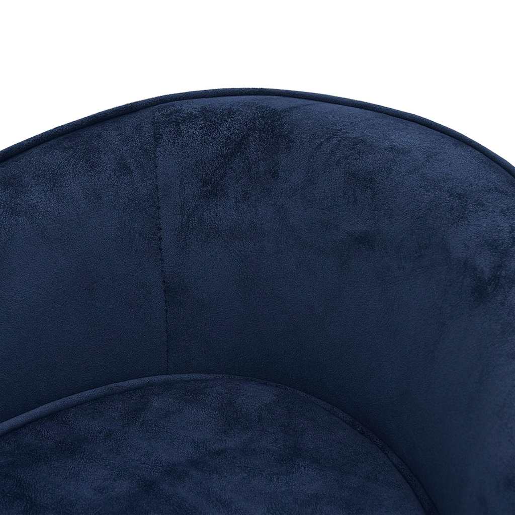 vidaXL Dog Sofa Blue 69x49x40 cm Plush and Faux Leather