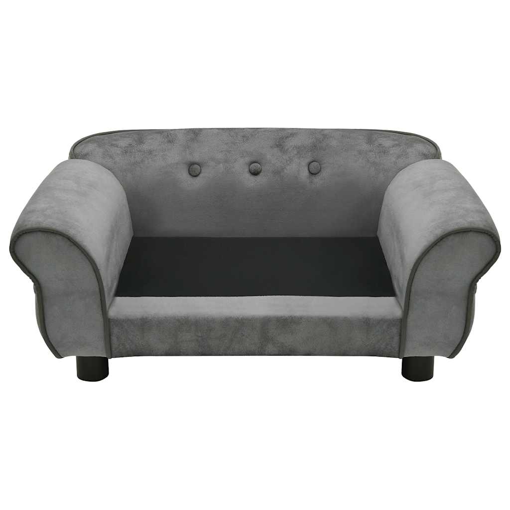 Dog Sofa Dark Grey 72x45x30 cm Plush