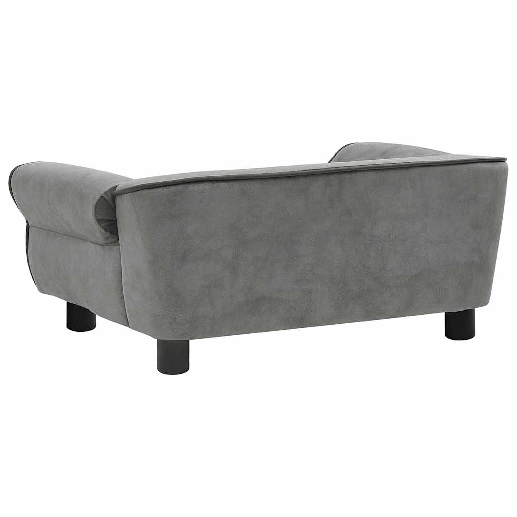 Dog Sofa Dark Grey 72x45x30 cm Plush