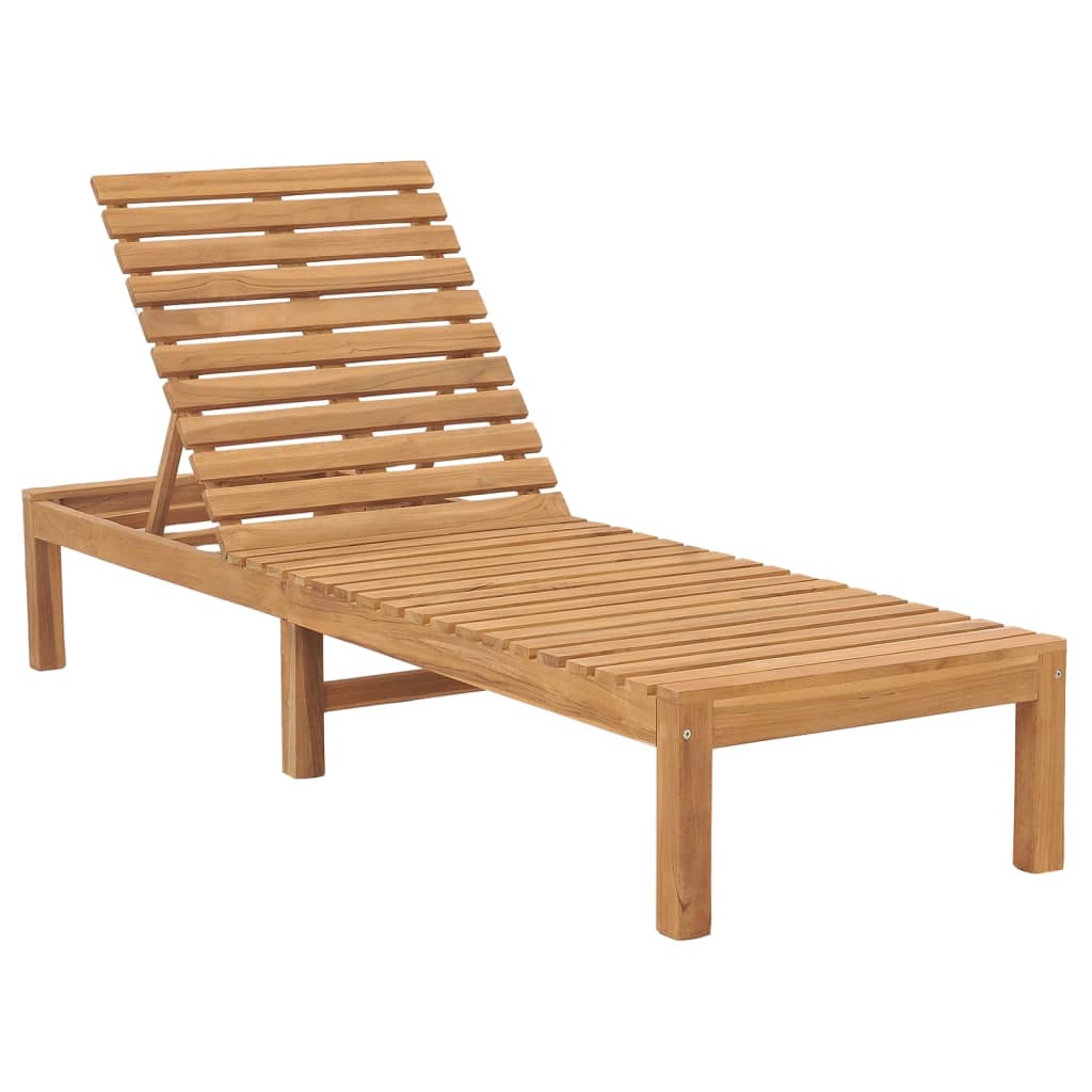 Sun Lounger | Teak | Solid Teak Wood | Standard | Adjustable Armrests