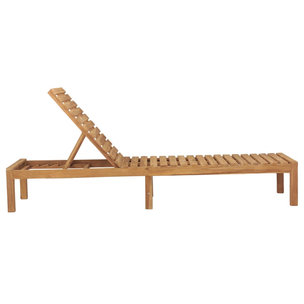 Sun Lounger | Teak | Solid Teak Wood | Standard | Adjustable Armrests