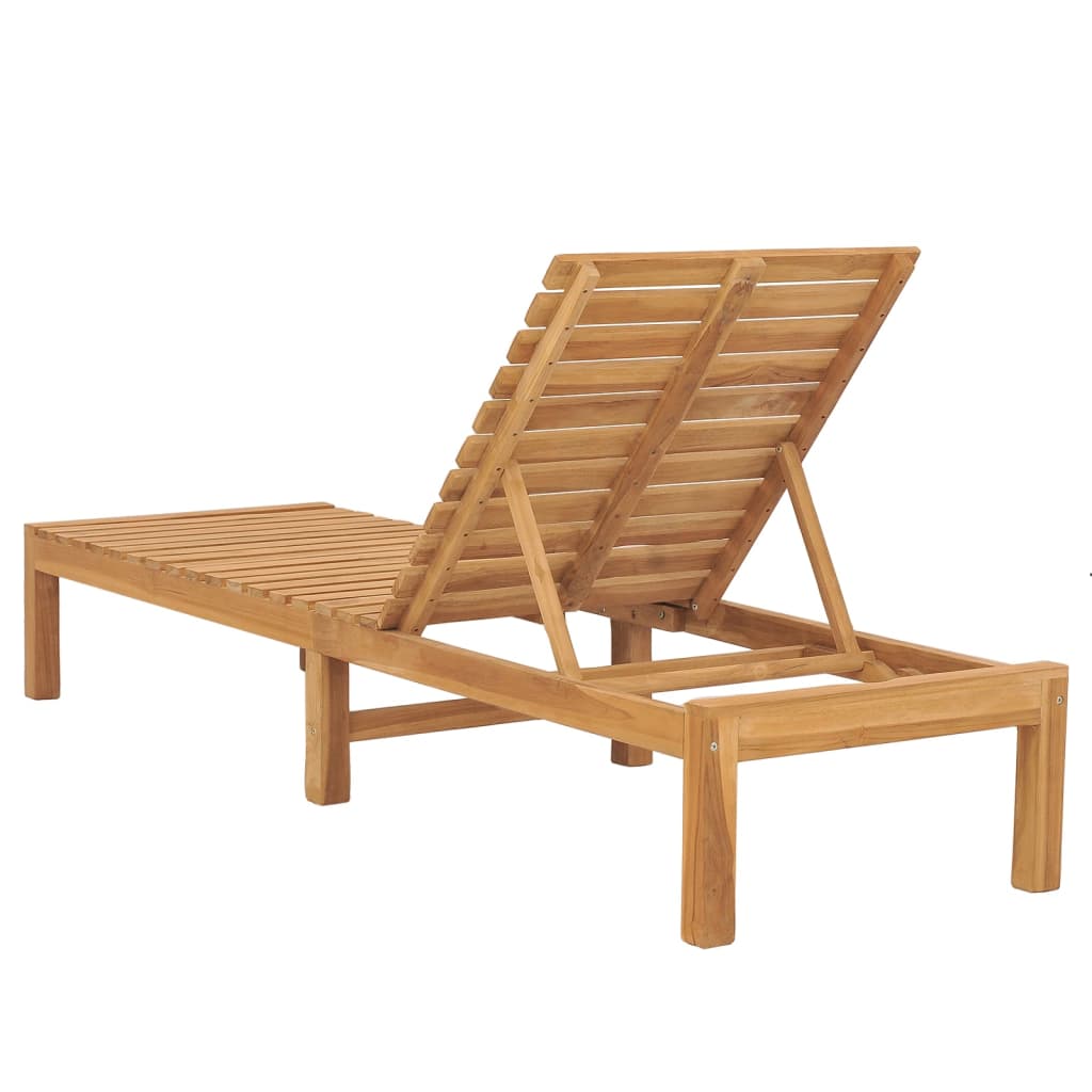 Sun Lounger | Teak | Solid Teak Wood | Standard | Adjustable Armrests