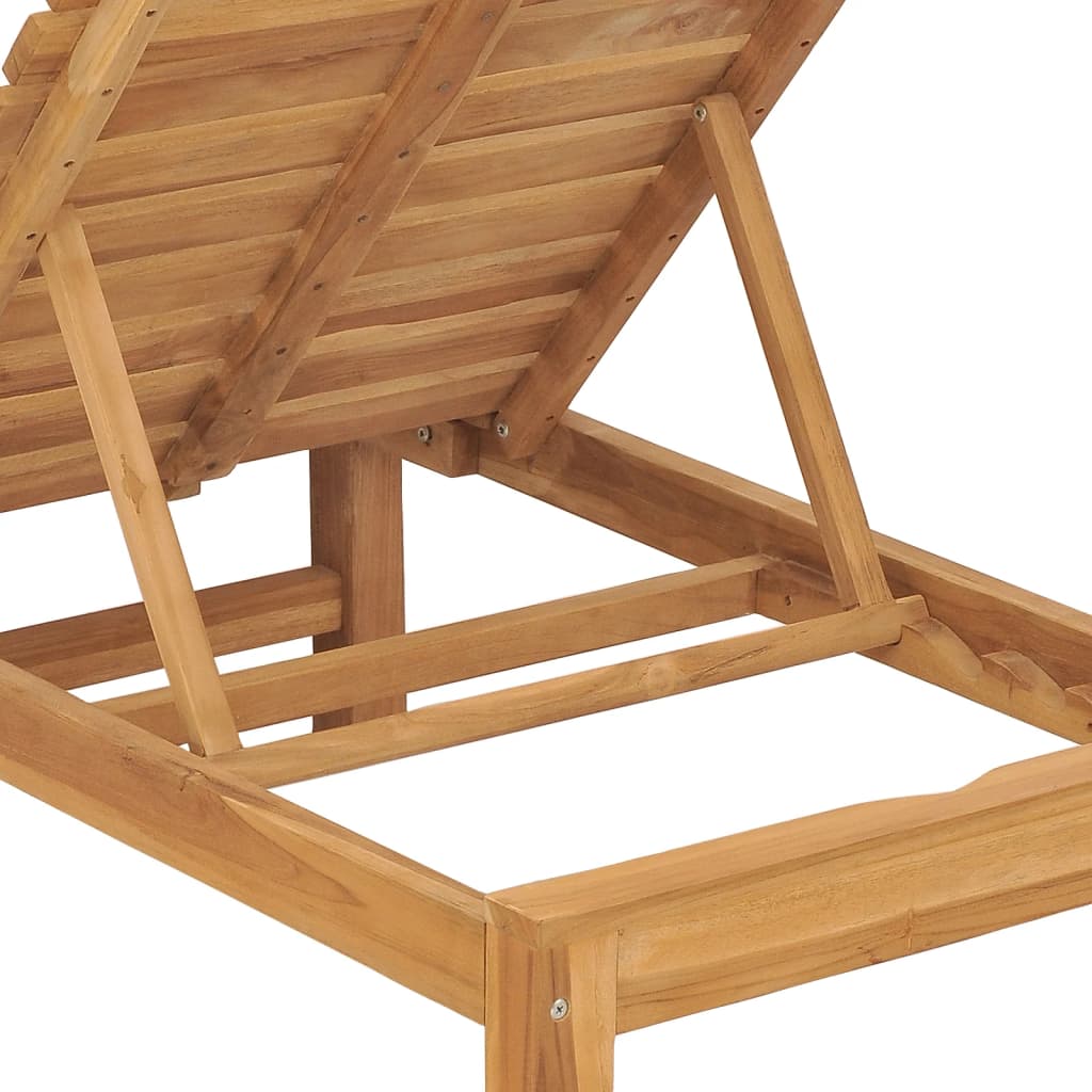 Sun Lounger | Teak | Solid Teak Wood | Standard | Adjustable Armrests