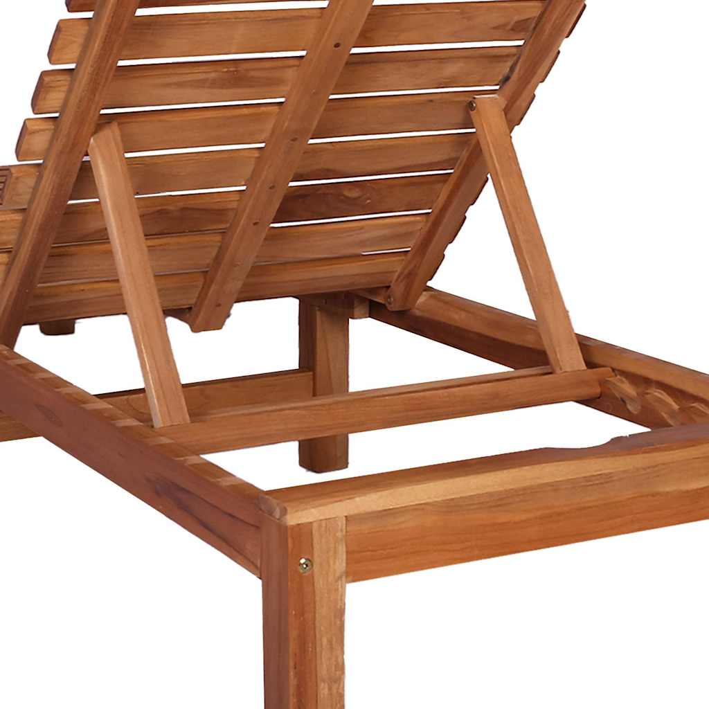 Sun Lounger Solid Teak Wood