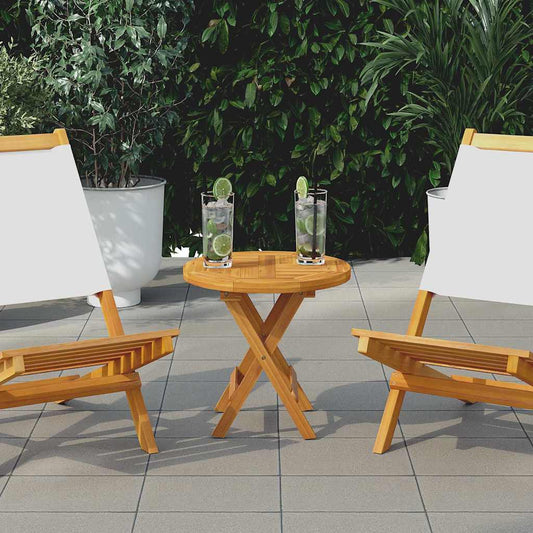 Table Top Solid Teak Wood Round 2.5 cm 40 cm