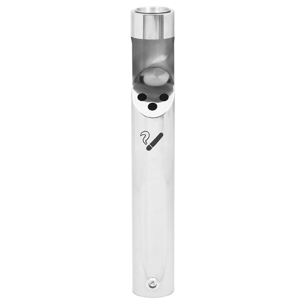 149570 vidaXL Wall Mounted Ashtray Stainless Steel