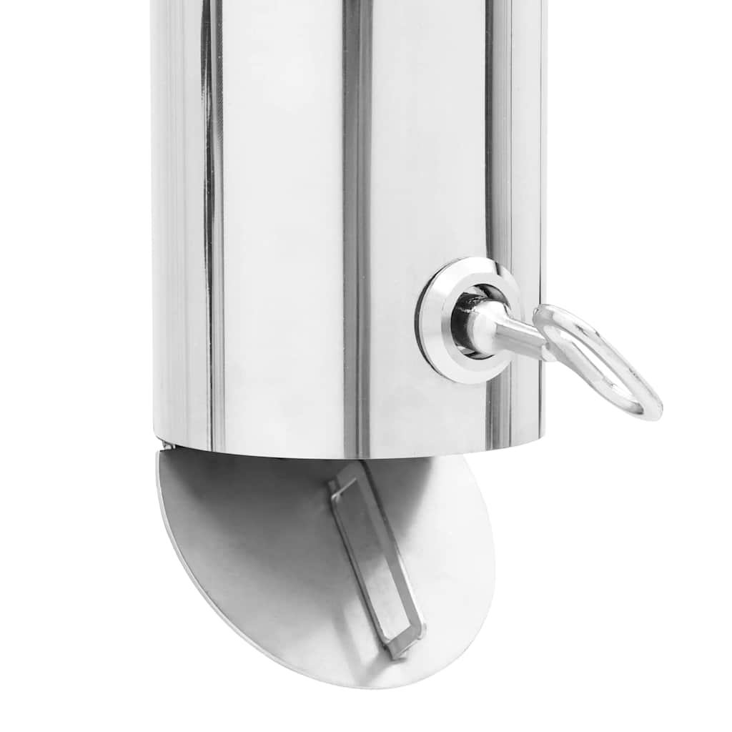 149570 vidaXL Wall Mounted Ashtray Stainless Steel