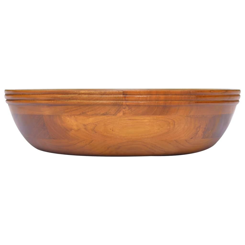 vidaXL Basin Solid Teak Wood Φ40x10 cm