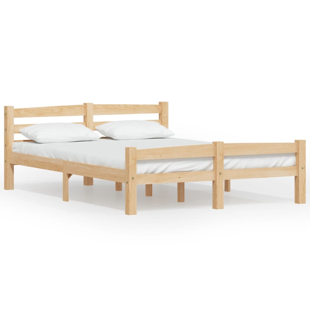 vidaXL Bed Frame without Mattress Solid Pinewood 120x200 cm