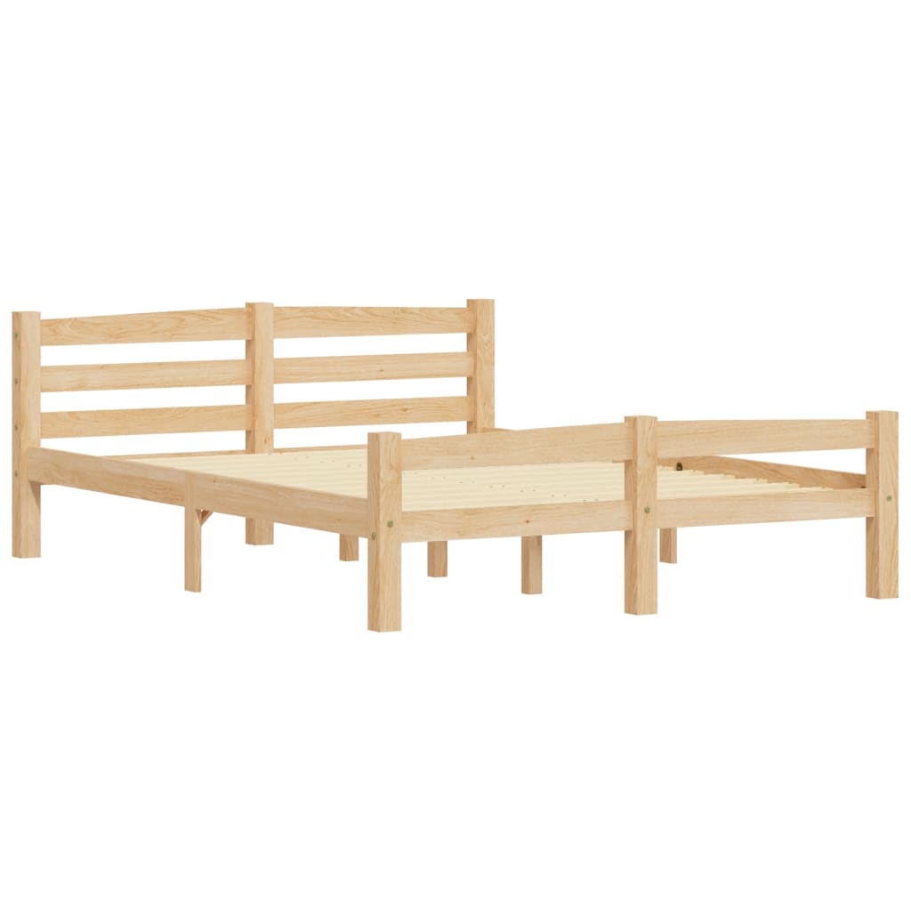 vidaXL Bed Frame without Mattress Solid Pinewood 120x200 cm