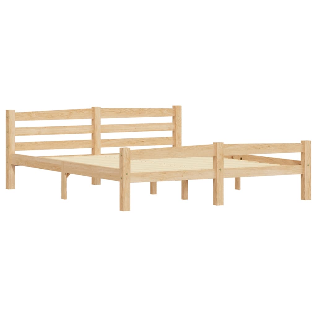 Bed Frame without Mattress Solid Pinewood 160x200 cm