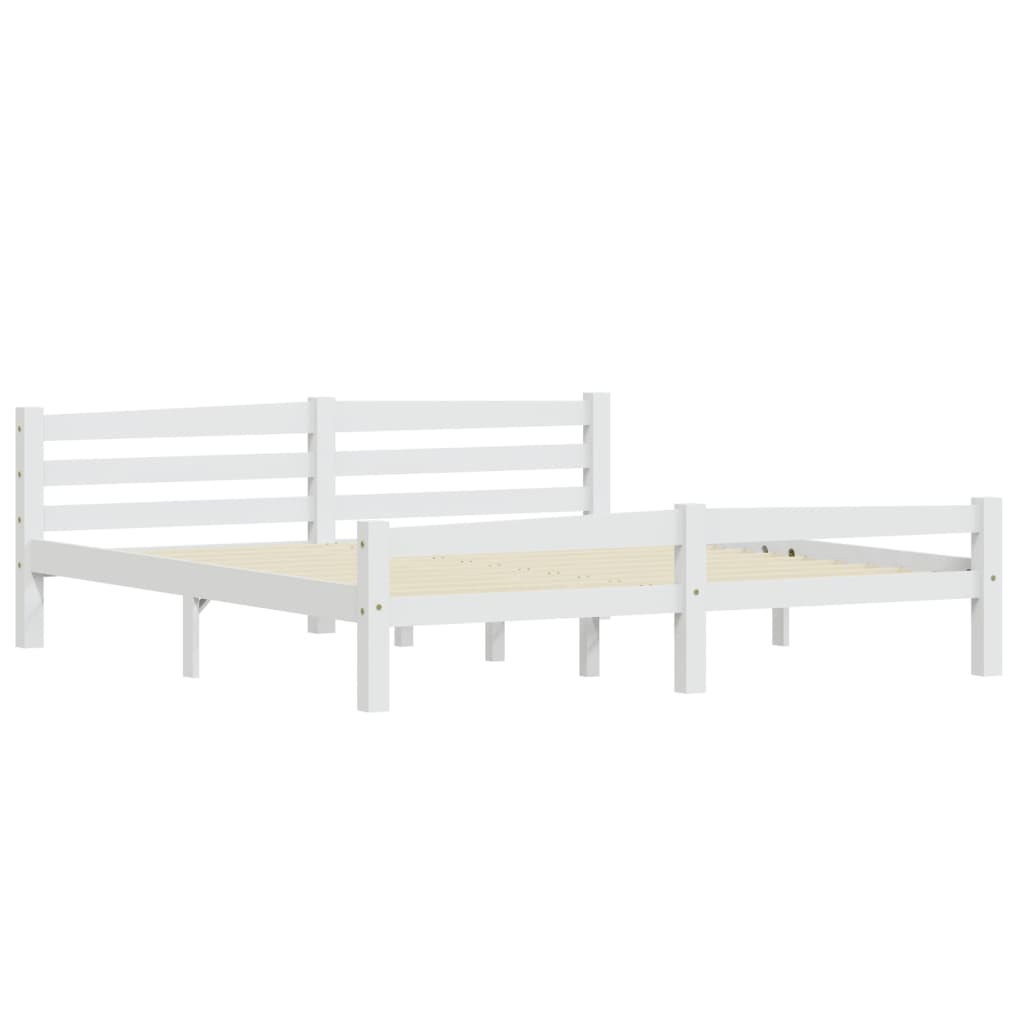 Cadre de lit en pin massif blanc 180x200 cm 6FT Super King