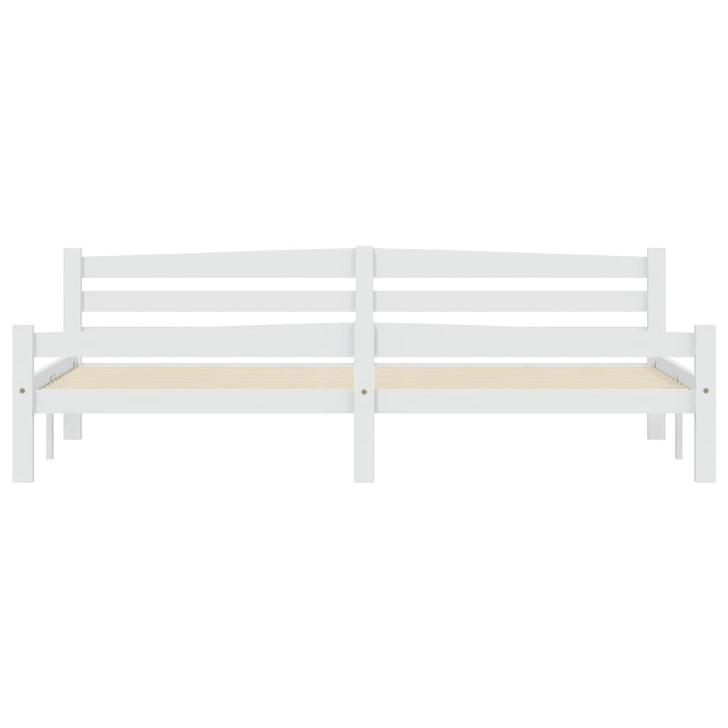 vidaXL Bed Frame without Mattress White Solid Pinewood 200x200 cm