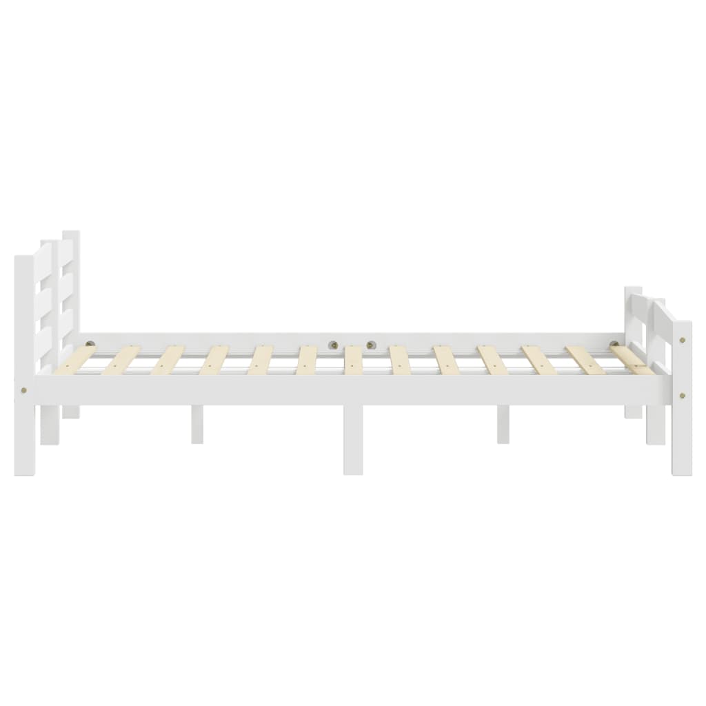 vidaXL Bed Frame without Mattress White Solid Pinewood 200x200 cm