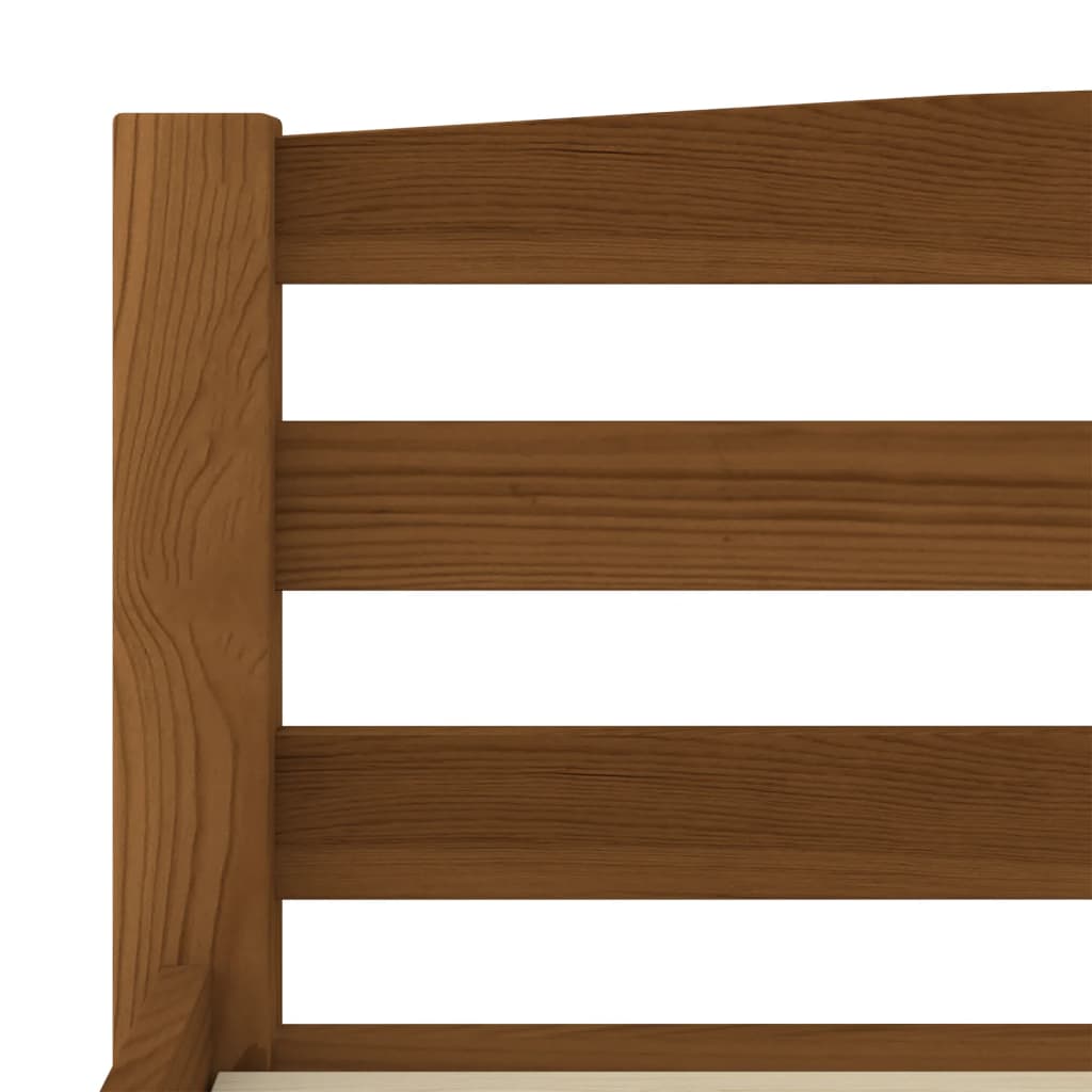 Bed Frame | Honey Brown | Solid Pine Wood, Plywood | Double Size