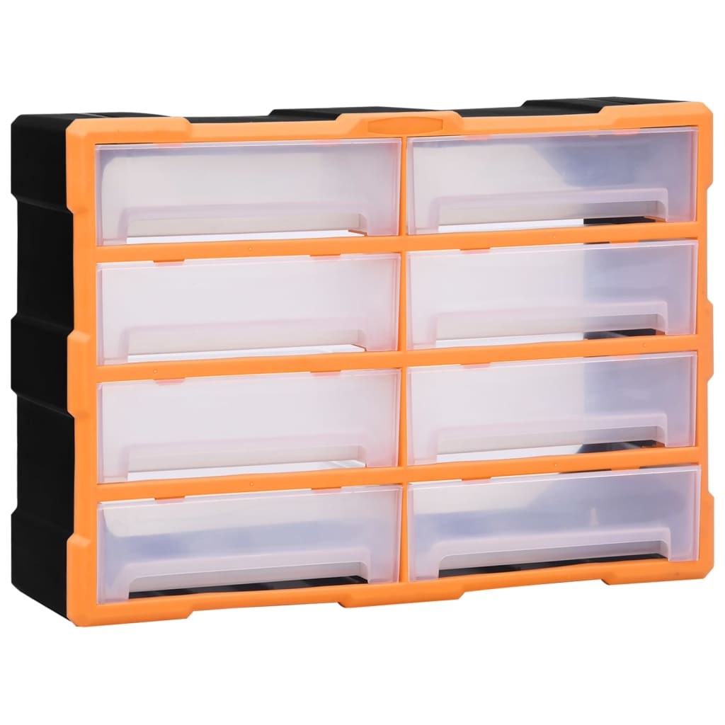 vidaXL Multi-drawer Organiser with 8 Big Drawers 52x16x37 cm