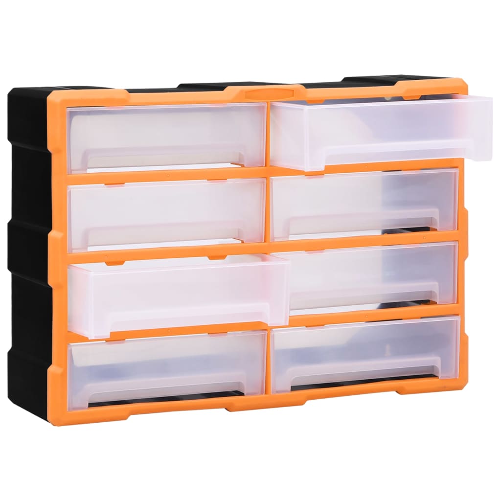 vidaXL Multi-drawer Organiser with 8 Big Drawers 52x16x37 cm