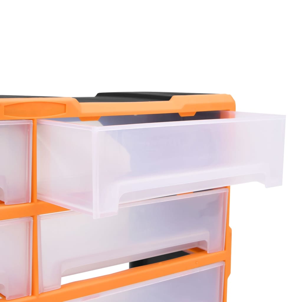 vidaXL Multi-drawer Organiser with 8 Big Drawers 52x16x37 cm