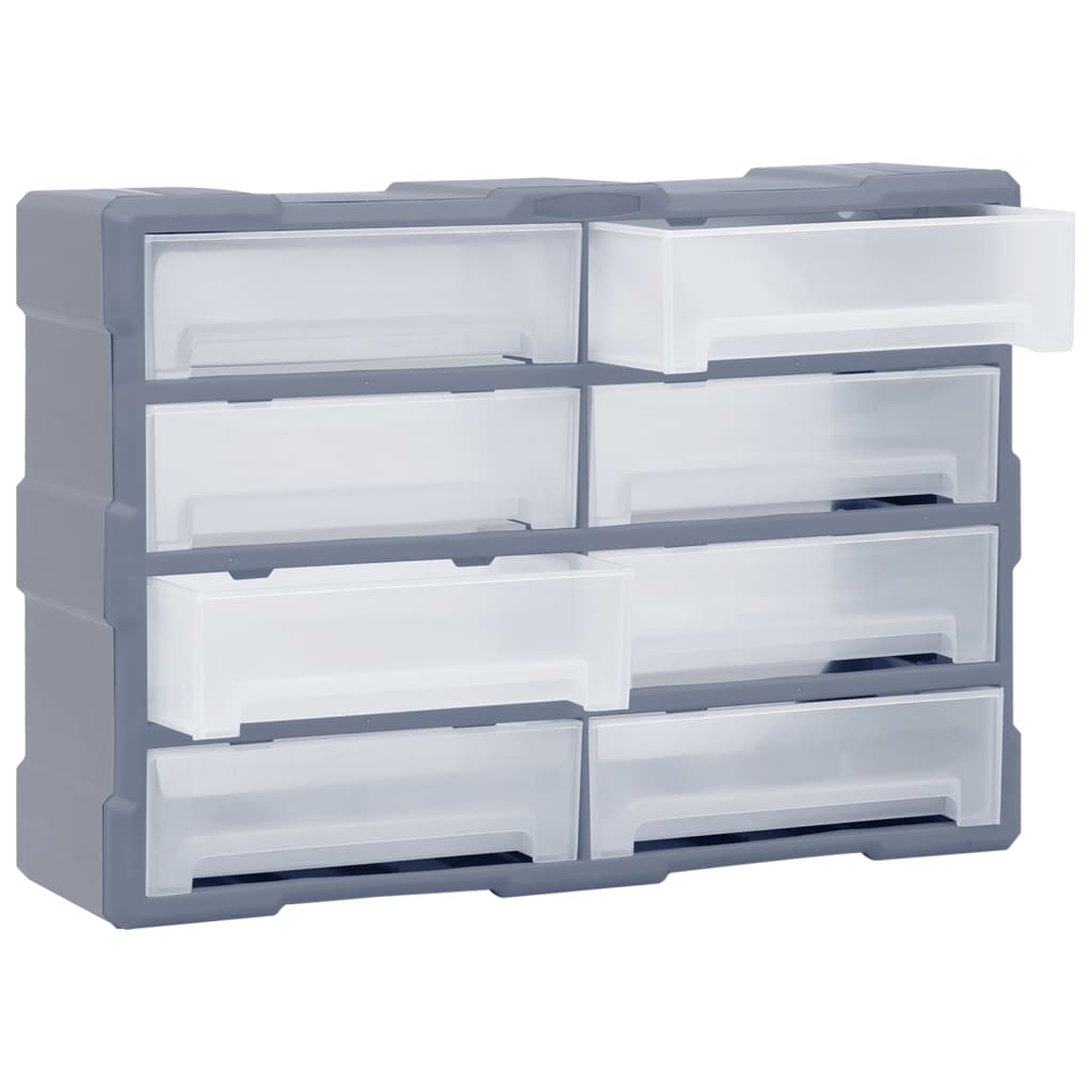 vidaXL Multi-drawer Organiser with 8 Big Drawers 52x16x37 cm