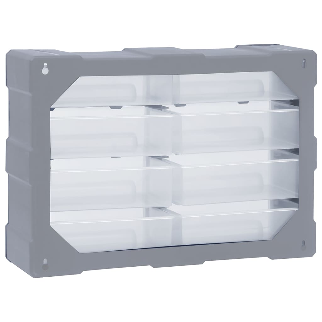vidaXL Multi-drawer Organiser with 8 Big Drawers 52x16x37 cm