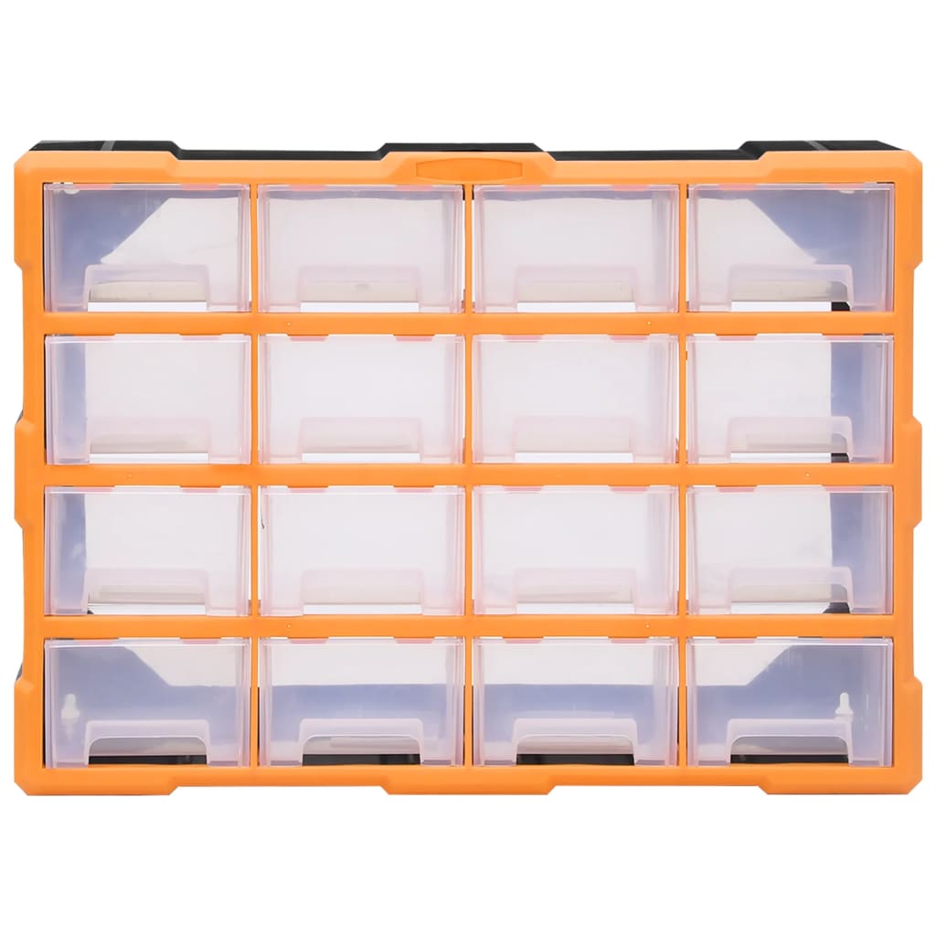 vidaXL Multi-drawer Organiser with 16 Middle Drawers 52x16x37 cm