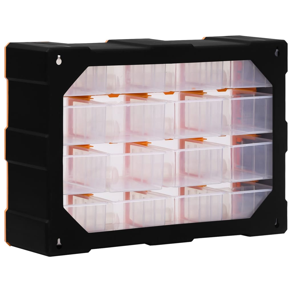 vidaXL Multi-drawer Organiser with 16 Middle Drawers 52x16x37 cm