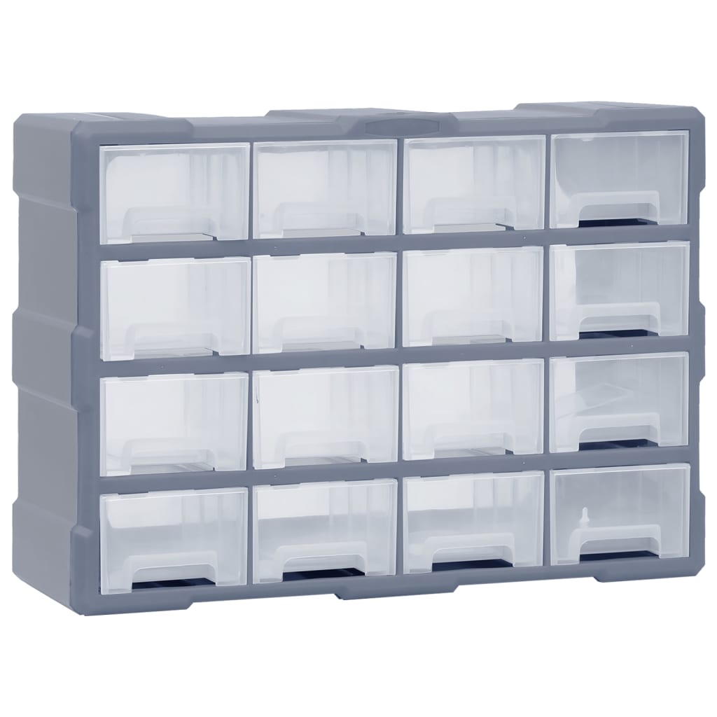 vidaXL Multi-drawer Organiser with 16 Middle Drawers 52x16x37 cm