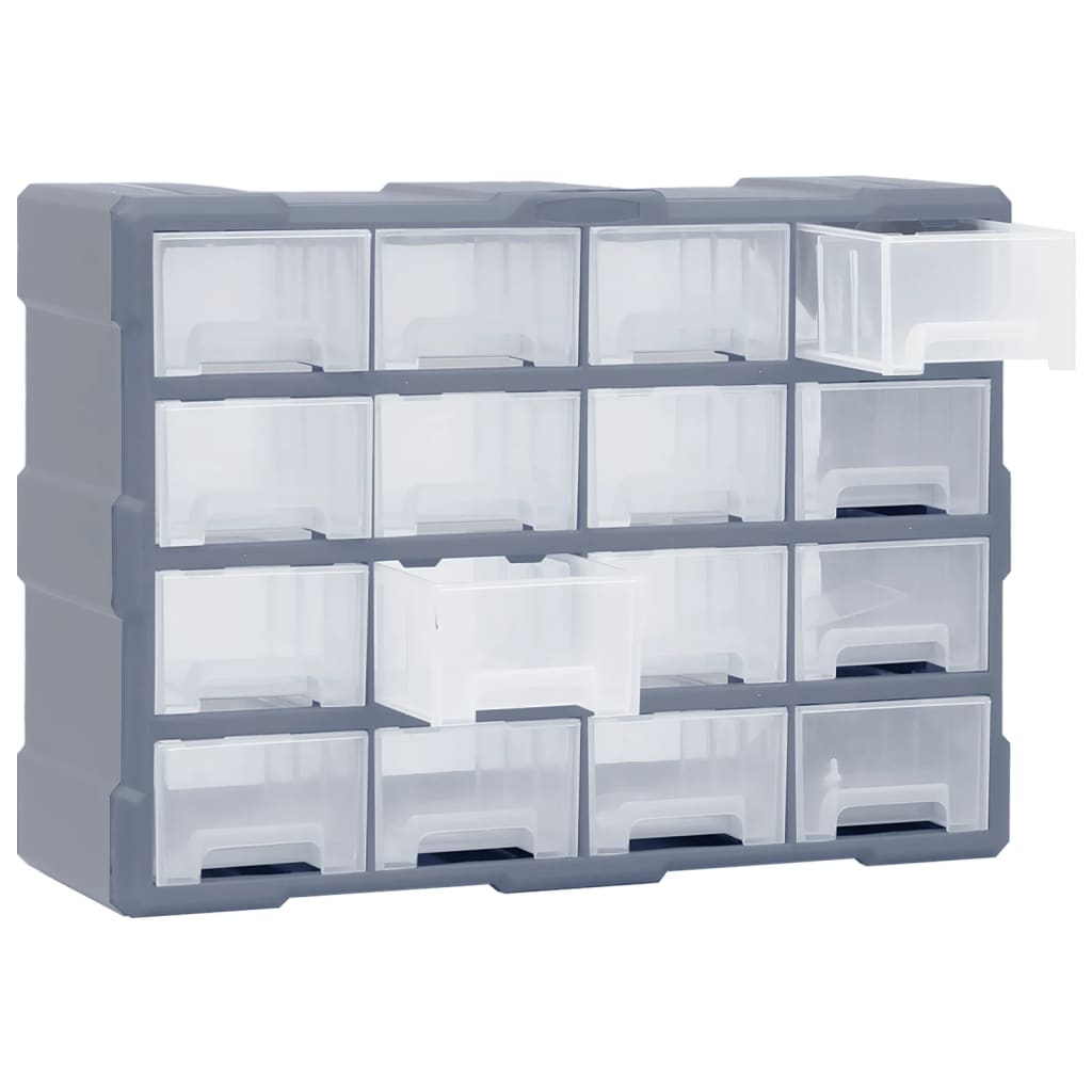 vidaXL Multi-drawer Organiser with 16 Middle Drawers 52x16x37 cm