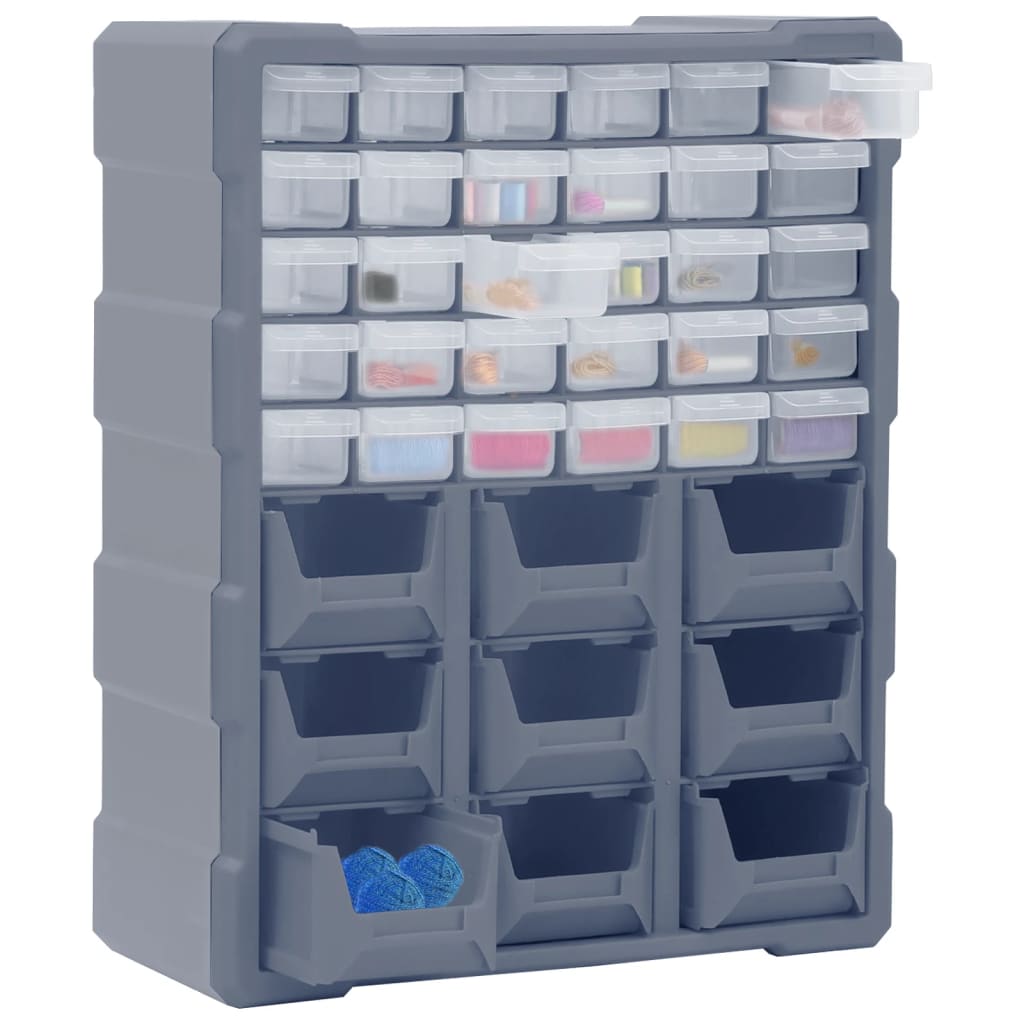 vidaXL Multi-drawer Organiser with 39 Drawers 38x16x47 cm