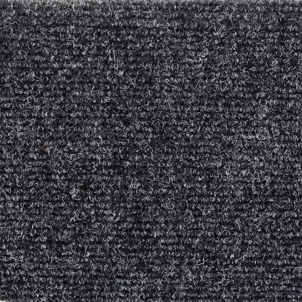 Stair Mats Self-adhesive 10 pcs 56x17x3 cm Dark Grey Half Round