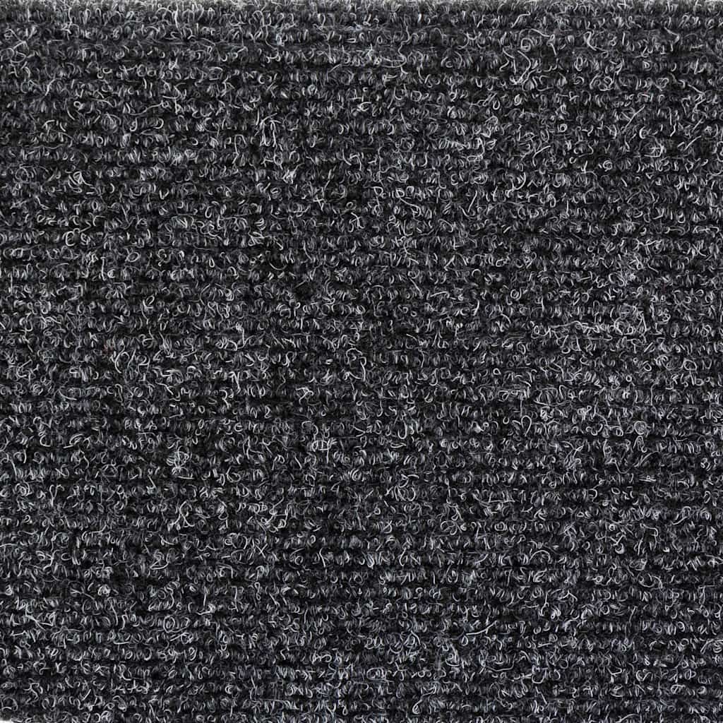 Stair Mats Self-adhesive 10 pcs 56x17x3 cm Dark Grey Half Round