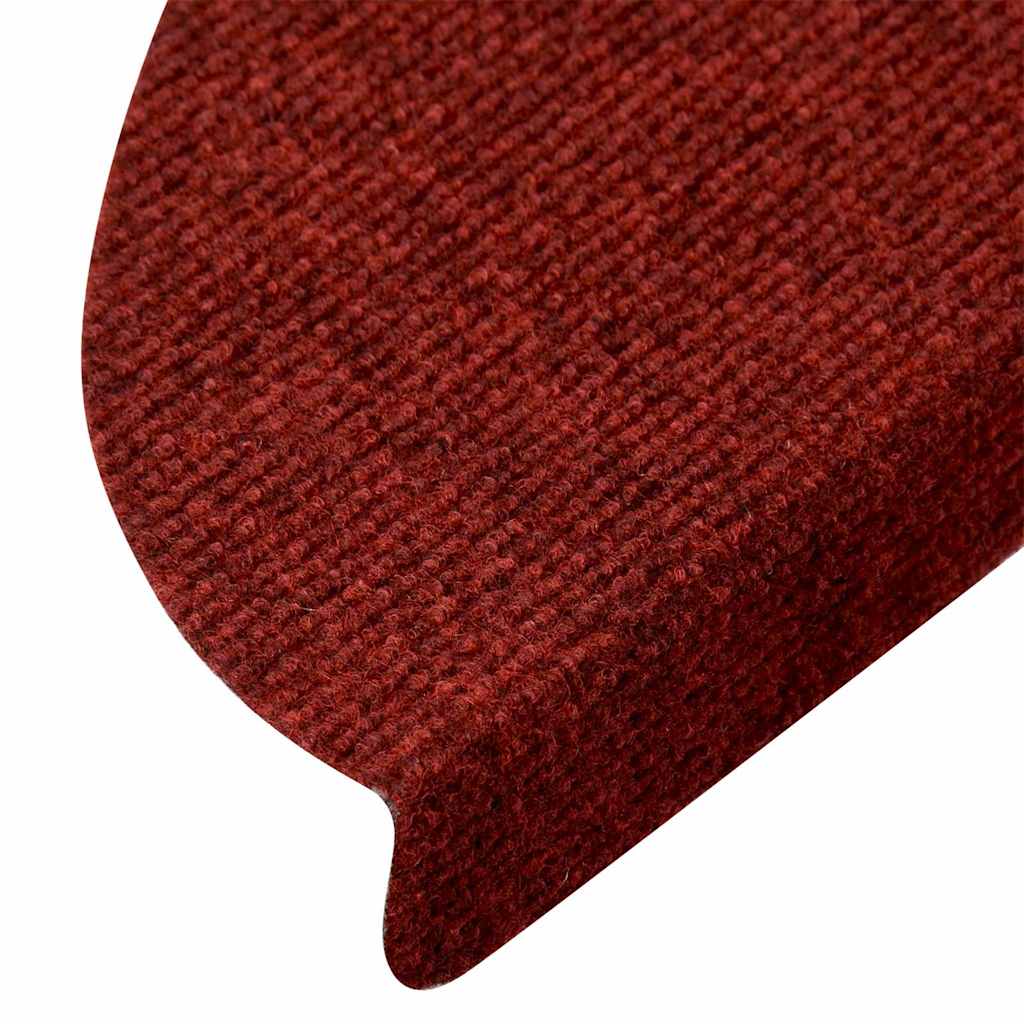 Stair Mats Self-adhesive 10 pcs 56x17x3 cm Bordeaux Red